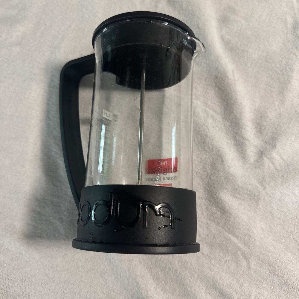 Bodum French Press, Black Knob Top, 4 or 8 cup, Stainless Steel Coffee, Expresso